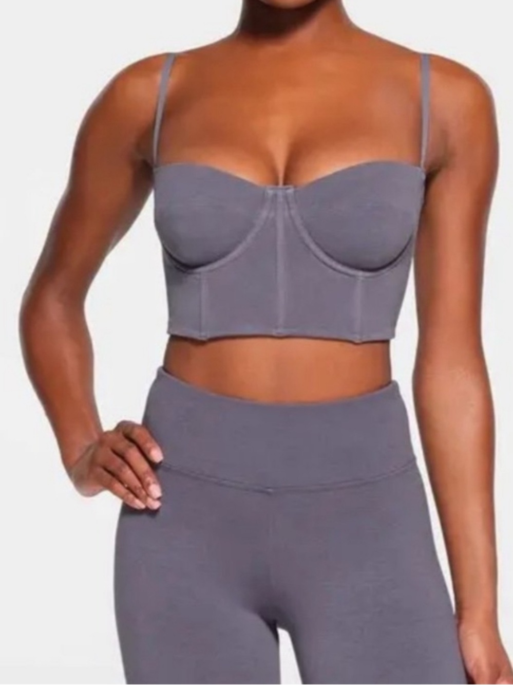 SKIMS Spaghetti Strap Corset Crop Bustier Top